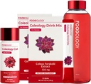 FOODOLOGY Redbottle 1-Month Burning Set/Coleology Drink Mix(2ea) & Coleology Cut(1ea) & Water Bottle(1ea)