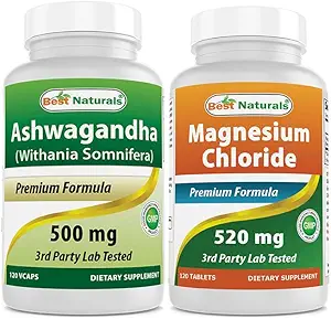 Best Naturals Ashwagandha Extract 500 Mg & Magnesium Chloride 520 mg