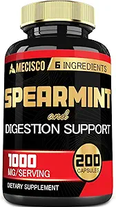 6in1 Spearmint Supplement with Berberine, Ginger, Turmeric Curcumin, Ceylon Cinnamon, Beet Root - 200 Capsules