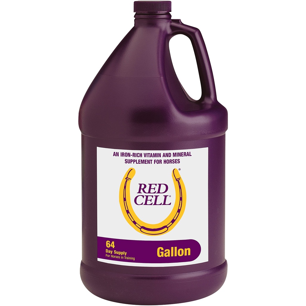 Farnam Horse Health Red Cell, Liquid Vitamin-Iron-Mineral Supplement for Horses, Helps Fill Important Nutritional Gaps in Horse's Diet, 1 Gallon, 128 Oz., 64-Day Supply