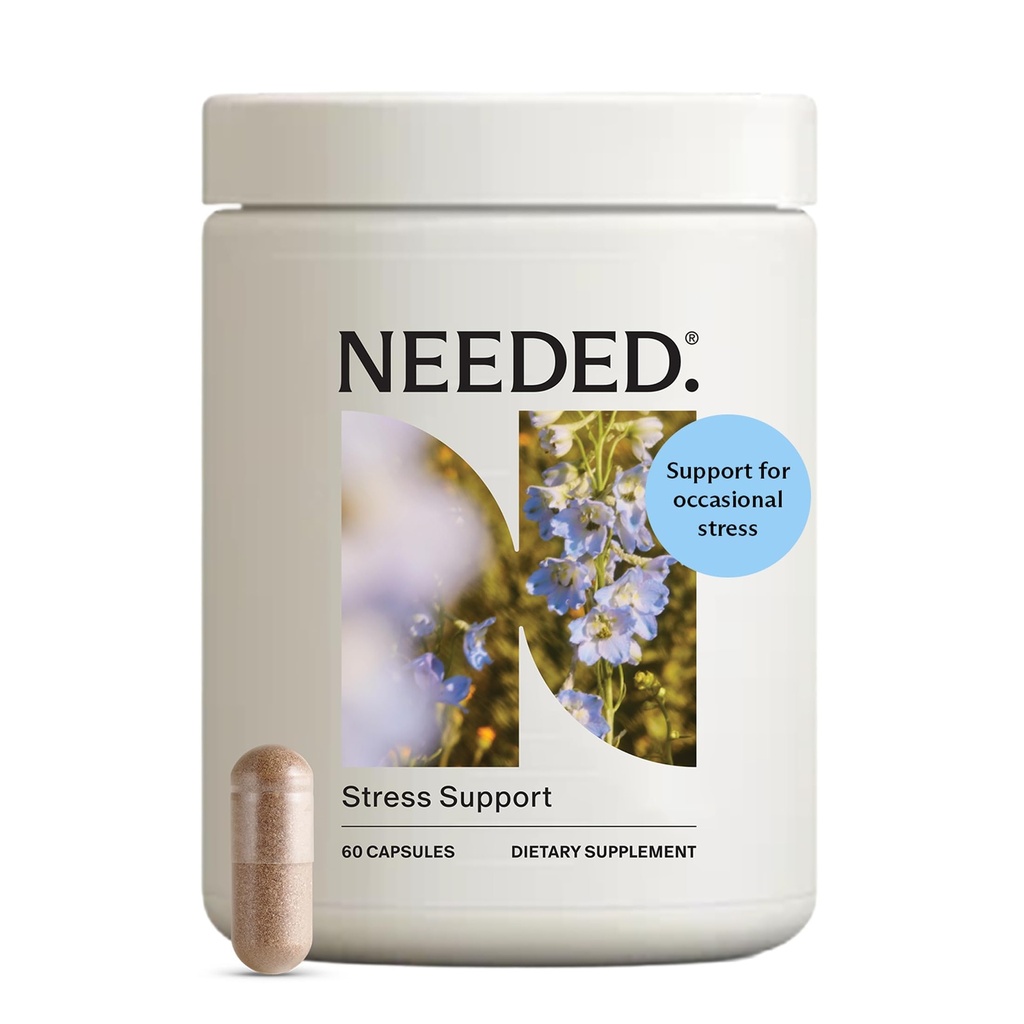 Needed. Stress Support - Herbal Blend Supporting Mood, Energy, and Hormone Balance for Women - Herbal Supplement of Shatavari, Ashwagandha, Rhodiola - Non-GMO - 30 Day Supply - 120 Capsules