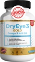 Dry Eye 3 Gold Omega 3 Krill Oil Extra Strength, 60 Softgels, Dry Eye Support, Non-GMO, Gluten Free, Sugar Free (1)