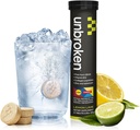 UNBROKEN 9EAA/BCAA Recovery Tablets (60% FREE-FORM/40% Di- & Tri-Peptides), Amino Acids Supplement for Faster Recovery & Less Muscle Soreness, Post & Pre-Workout for Men & Women, 10 Ser., Lemon Lime