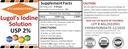 2 x 2 OZ Pack A2Z Organic Lugol's Iodine and Potassium Iodide 2% Solution 3000 mcg - Liquid Supplement Drops for Thyroid Support for Women & Men, Metabolism Health, Detox Boost -2X 2 Fl Oz/USA