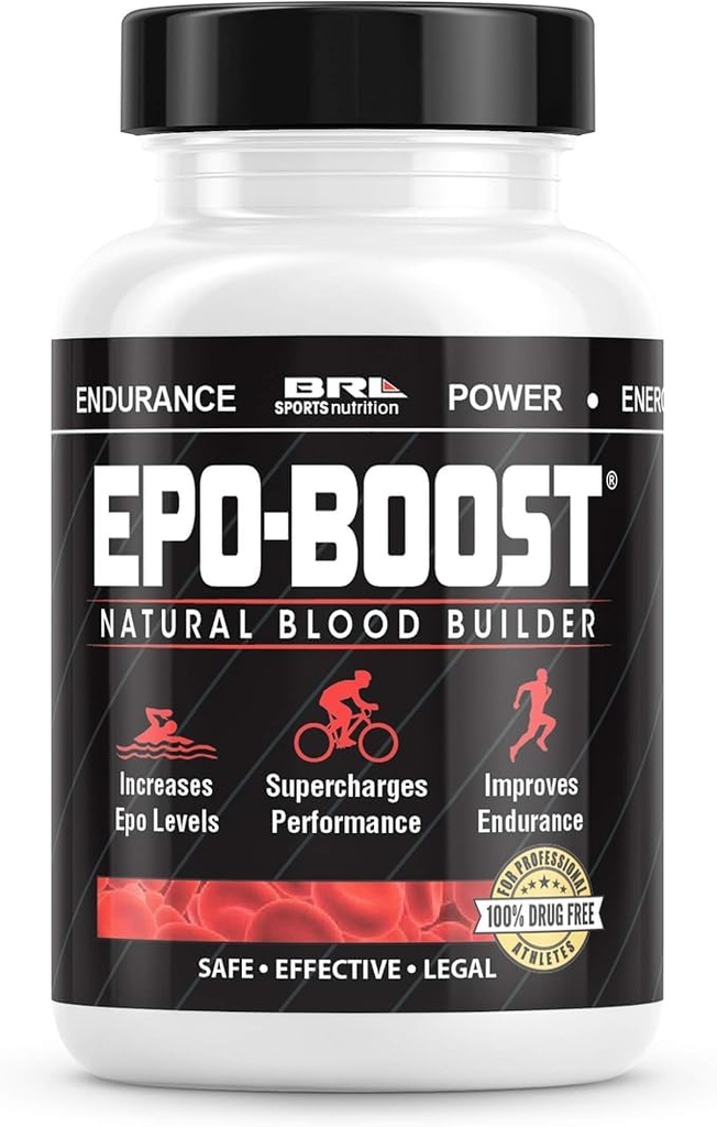 Natural Blood Builder Iron Supplement. RBC Support Made in USA with Echinacea & Dandelion Root helping VO2 Max, Energy, Endurance (1-Pack)