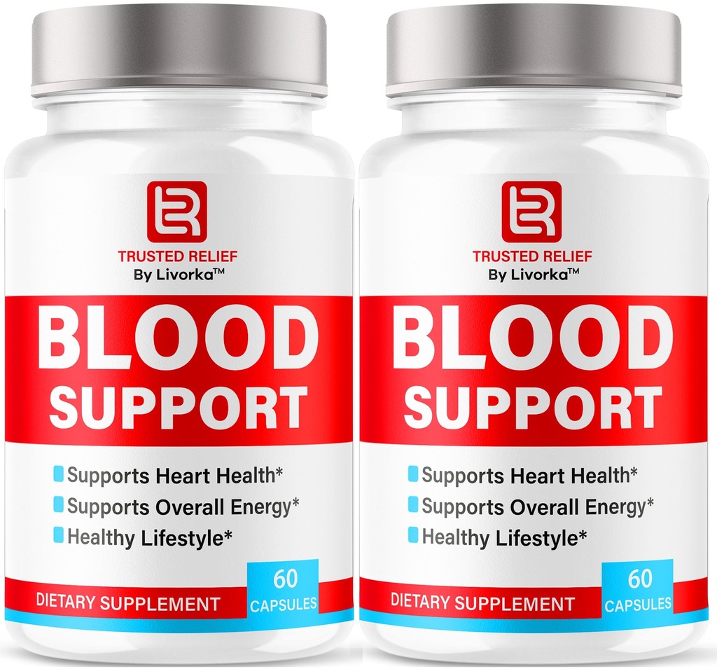 (2 Pack) Trusted Relief Blood Support Capsules - Official TrustedRelief Blood Support Vitamin Pills, Natural Trusted Relief Advanced Premium Formula Wellness & Overal Health, 120 Capsules For 2 Months