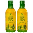 Forever Living - Aloe Vera Juice - Lemon Lime Flavor with Pure Inner Leaf Gel - Supports Digestion and Immunity - 1L Each (Pack of 2)