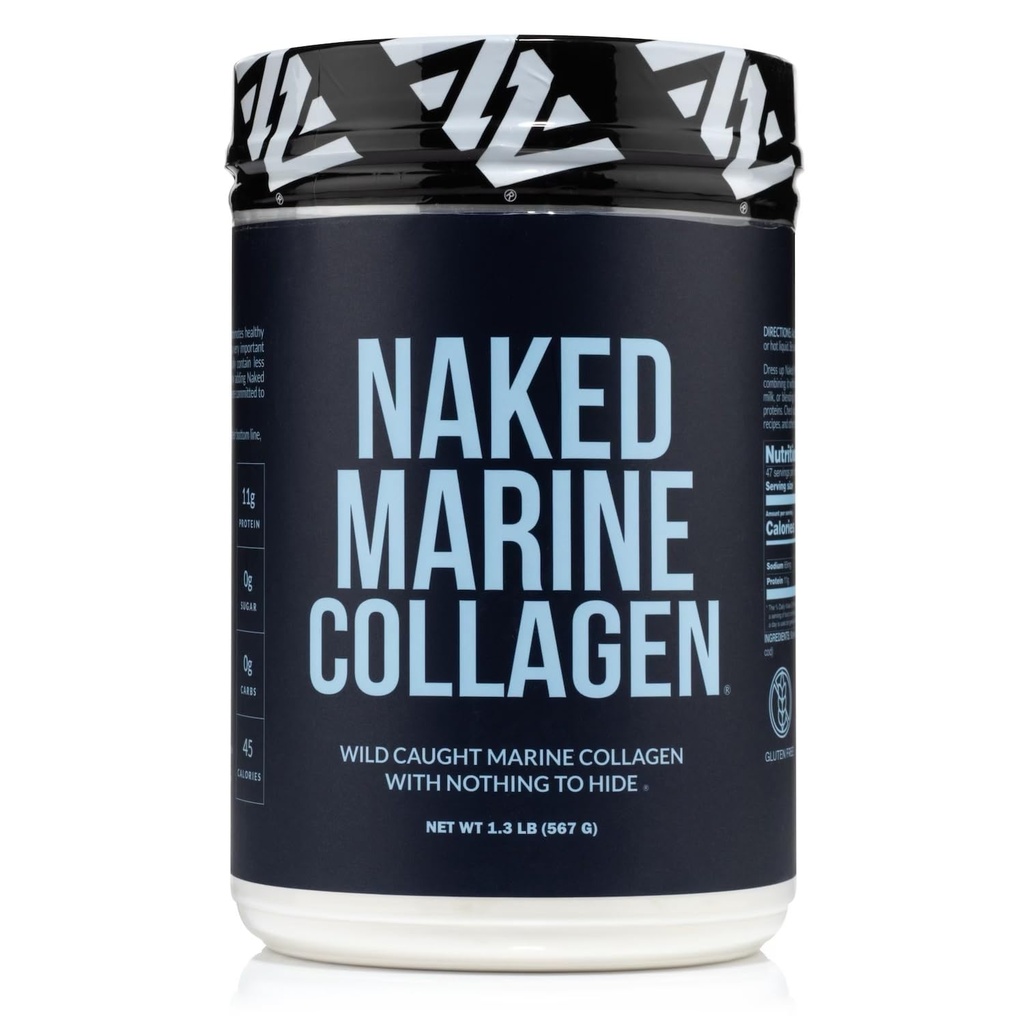 NAKED Marine Collagen Peptides Protein Powder - Unflavored - from Wild Caught Cod - Paleo Friendly, Non-GMO, Soy-Free, Gluten-Free - 47 Servings