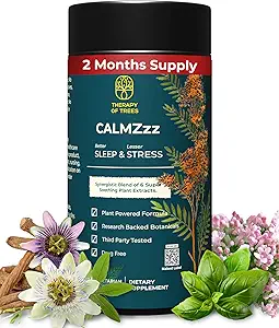 Melatonin Free Sleep Aid,100% Natural| Only Plants Nothing Else, Natural Sleep Aids for Adults, 2 Months Supply, Non-Habit Forming