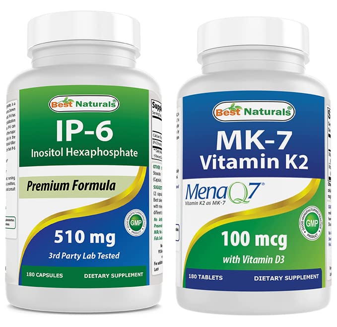 Best Naturals IP-6 510 mg & Vitamin K2 (MK7) with D3