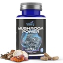 Mushroom Power Complex 10-in-1 W/Cordyceps, Reishi, Shiitake & Lions Mane, Nootropic Dietary Supplement for Gut Microbiome, Focus, Energy & Vitality - 60 Capsules