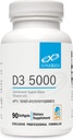 XYMOGEN D3 5000 - Bioavailable Vitamin D3 5000 IU (125 mcg) - High Strength Vitamin D Supplement for Immune Bone & Heart Health Support - 90 Softgels