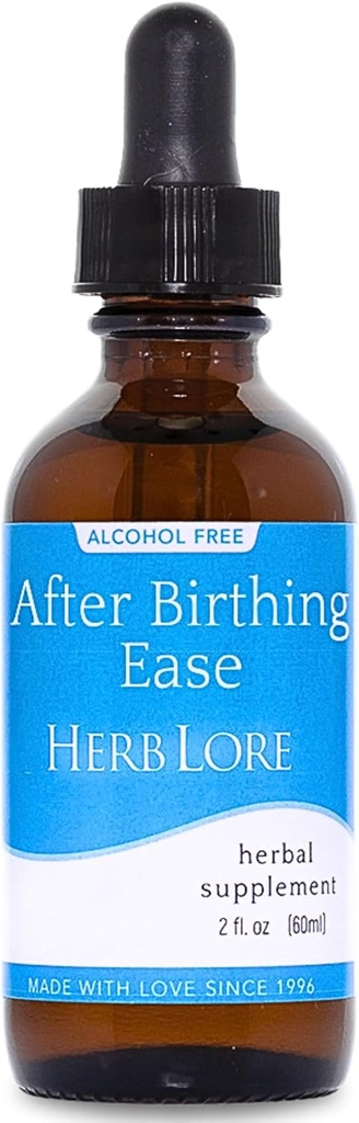 Herb Lore After Birthing Ease Tincture – Postpartum Drops for After Birth Cramping & Contractions with Cramp Bark, Blue Cohosh & Motherwort (2 fl oz)