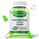 Organic Valerian Root Gummies, Herbal Supplement for Relaxation & Mood Support, Sleep Gummies Without Melatonin for Adults, Vegan, Non-GMO, Apple Flavor, 60 Count