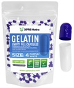 XPRS Nutra Size 4 Empty Capsules - 100 Count Small Empty Gelatin Capsules - Pills DIY Capsule Filling - Fillable Pure Bovine Pill Gel Caps for Do-It-Yourself Supplements (Purple/White)