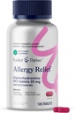 Foster & Thrive Diphenhydramine 25mg Allergy Relief for Seasonal Allergies, Itchy Watery Eyes, Sneezing, Runny Nose, Fast-Acting Antihistamine Medicine for Children and Adults