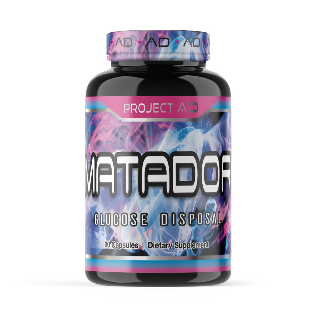 Project AD Matador Muscle Builder Enhances Muscle Pumps and Promotes Muscle Growth And Energy (60 Capsules)
