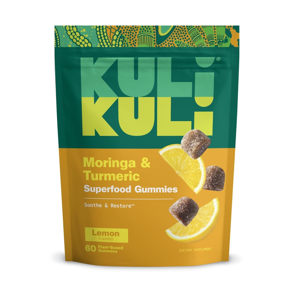 Kuli Kuli Super Energy Gummies - Energy Supplements with Moringa, Caffeine-Free Natural Energy Booster - 60 Non-GMO, Gluten-Free Moringa Gummies