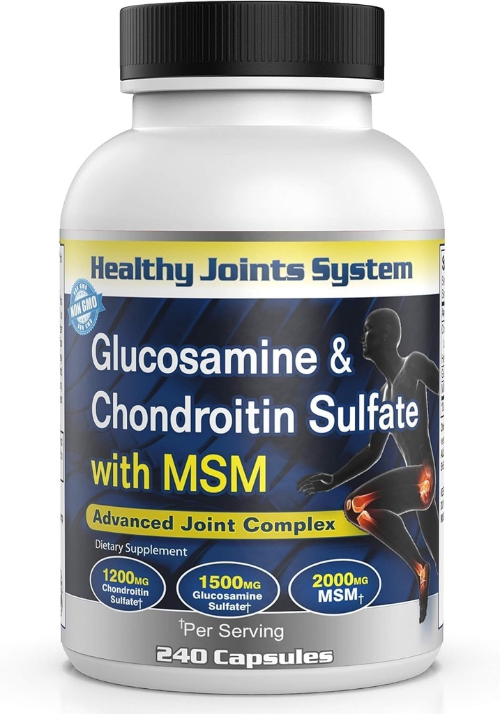 Advanced Mobility & Flexibility Support Formula with Glucosamine, Chondroitin & MSM – 240 Capsules for Active Lifestyles & Daily Wellness