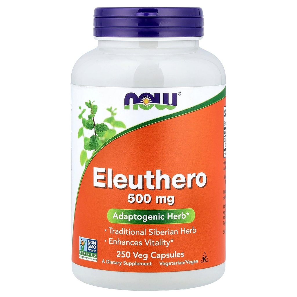 Eleuthero 500mg Now Foods 250 Caps