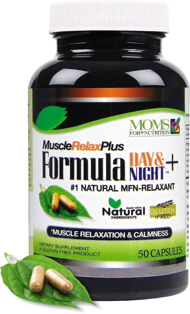 All Natural Muscle Relax Formula Plus - 50 Capsules - Daytime/Nighttime Natural Relaxant