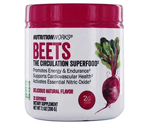 Nutrition Works Beets Superfood Powder Drink Mix for Energy and Endurance, 7.1 Oz.