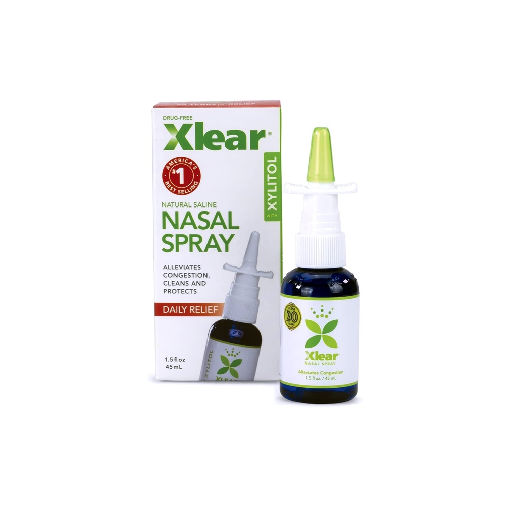 Xlear Natural Nasal Spray with Xylitol, 1.5 fl oz (Pack of 2)
