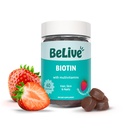 BeLive Biotin Gummies with MultiVitamins, Folate, Inositol – Supports Hair Growth, Healthy Skin & Nails – Vegan, Pectin Based – Strawberry Flavor (1)
