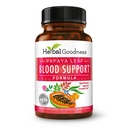Herbal Goodness Papaya Leaf Blood Support Capsules - Platelet & Bone Marrow Health, Immunity Support & Blood Cleanse - 60/450mg Veggie Capsules (1 Bottle)