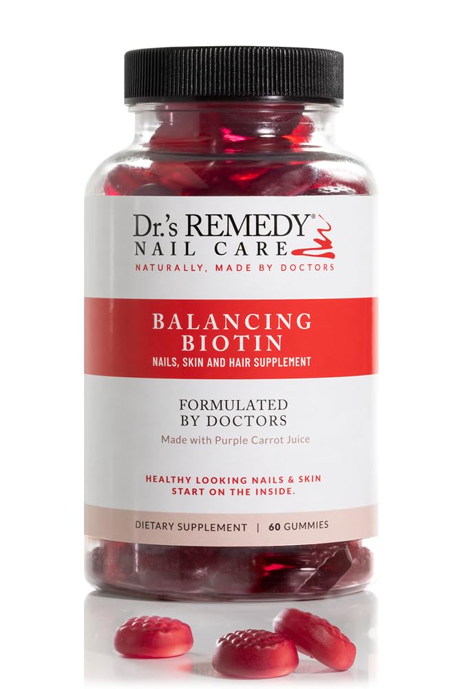 Dr.'s Remedy Biotin Gummies for Hair Skin and Nails Vitamins - 5,000 mcg Organic Vegan and Gluten Free