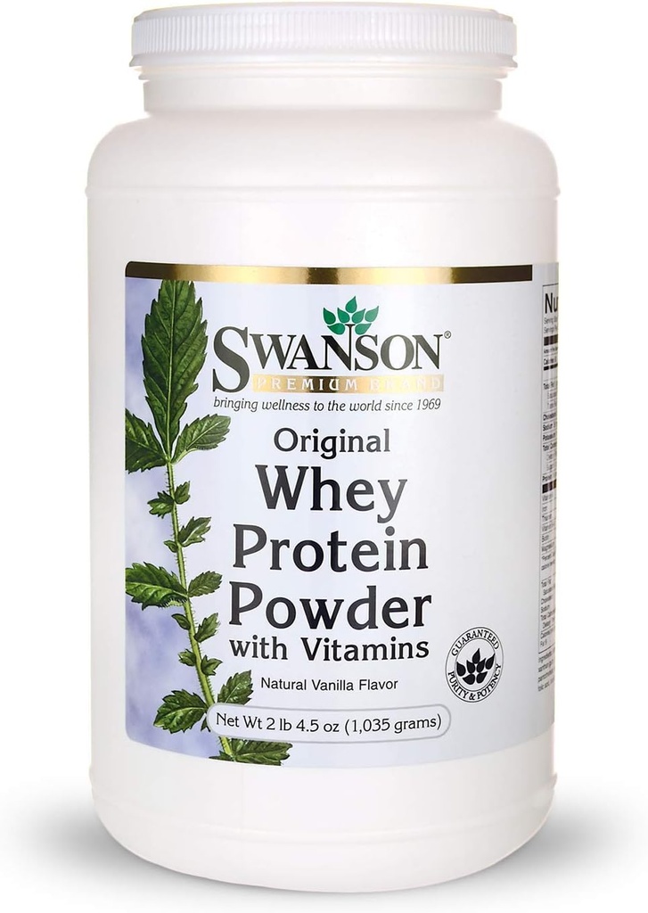 Whey Protein Powder 36.5 oz vanilla flavor (1,035 grams)