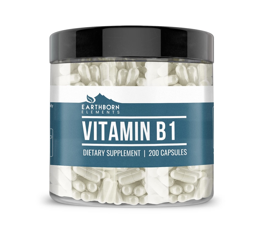 Earthborn Elements Vitamin B1, Thiamine Mononitrate, Pure & Undiluted, No Additives