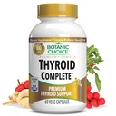 Botanic Choice Thyroid Complete –Support Now with Ashwagandha, Schisandra Chinensis, Iodine -for Thyroid Energy, Hair, Nail Health, Heart Health Support, Hormone Support (60 Vege Caps)