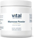 Vital Nutrients Mannose Powder 100g | Vegan D-Mannose Supplement for Urinary Tract and Bladder Support | Gluten, Dairy, Soy Free | Non-GMO | 50 Servings