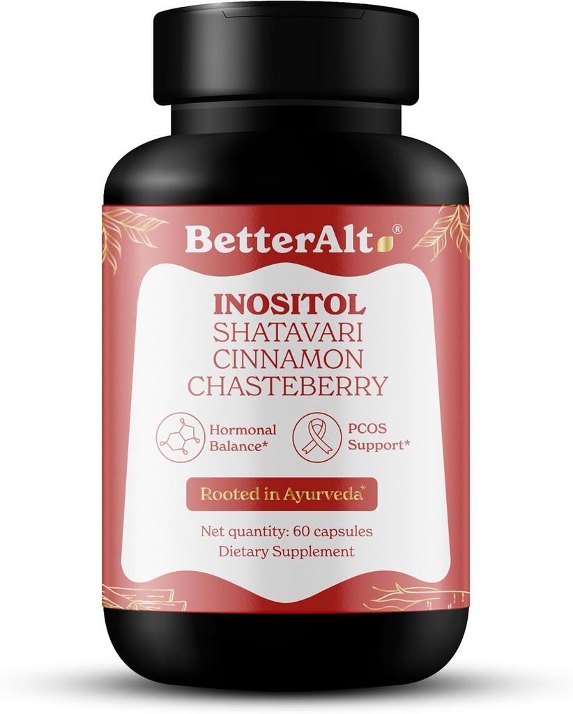 Better Alt Inositol Complex | Supports Cycle Support & Hormonal Health | Shatavari, Black Cohosh, Chaste Berry, D-Chiro Inositol | 1-Month Pack
