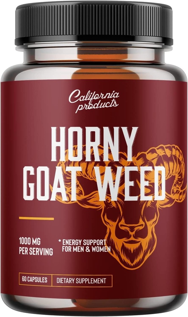 Horny Goat Weed Complex with 1000 mg Horny Goat Weed Extract and Extra Strength Tongkat Ali Root Powder Natural Maca Root Extract Maca Root Powder