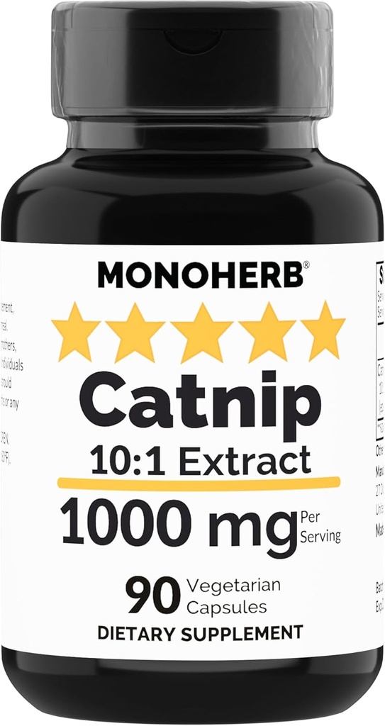 MONOHERB Catnip Extract 1000 mg - 90 Vegetarian Capsules