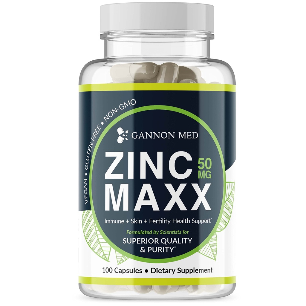 Zinc Maxx 100 Capsules, Zinc Gluconate Immune Booster for Reproductive Health, Skin Care, & Immune Booster - 3+ Month Supply | High Potency Immune Support Supplement for Men & Women