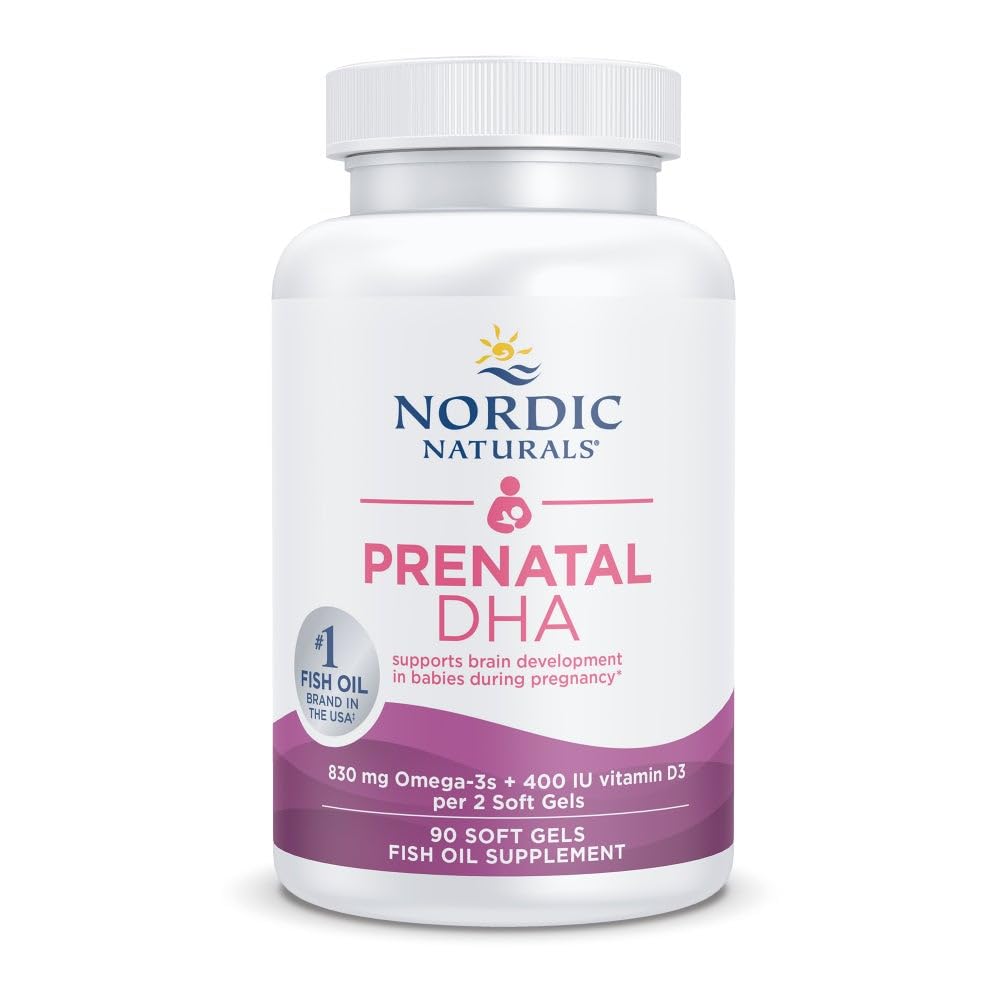 Nordic Naturals Prenatal DHA Supplement 830Mg Omega 3 Fish Oil+400 Iu VitaminD3 For Babies During Pregnancy & Lactation Vitamins For Pregnancy | Unflavoured 90 Fishoil Softgel