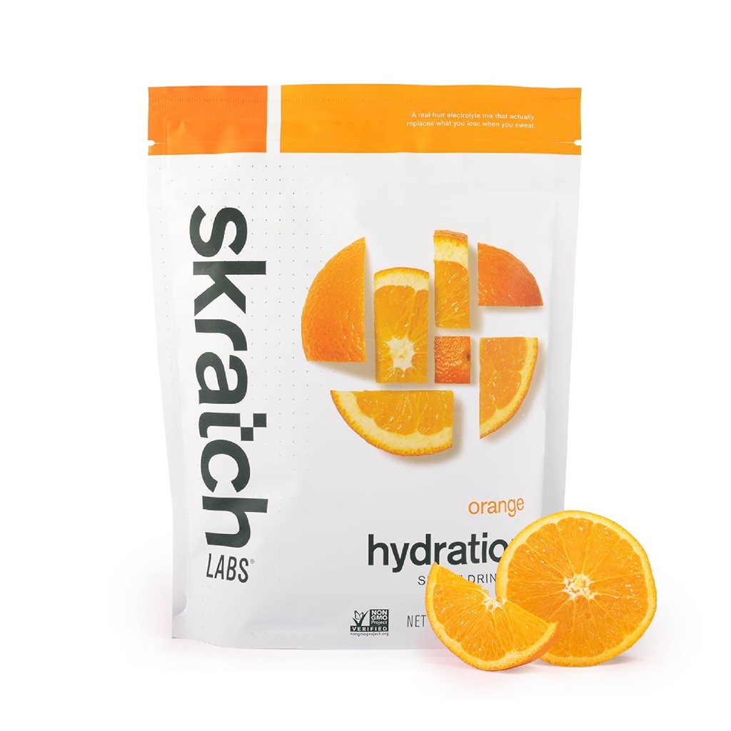 Skratch Labs Hydration Powder | Sport Drink Mix | Electrolytes Powder for Exercise, Endurance, and Performance | Orange | 20 Servings | Non-GMO, Vegan, Kosher