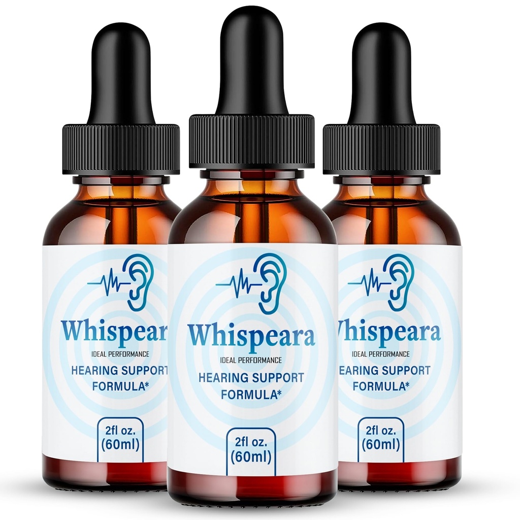 Whispeara Tinnitus Relief for Ringing Ears Drops, Ring Clear Tinnitus Liquid Drops, Maximum Strength, Advanced Formula Hearing Supplement, Ear Ringing Tinnitus, Whispeara Reviews (3 Pack)