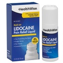 HealthWise 4% Lidocaine Roll-On | OTC Strength | Pain Relief Liquid | 2.5 oz. 73 mL | Non-Greasy, Unscented Formula | Topical Anesthetic