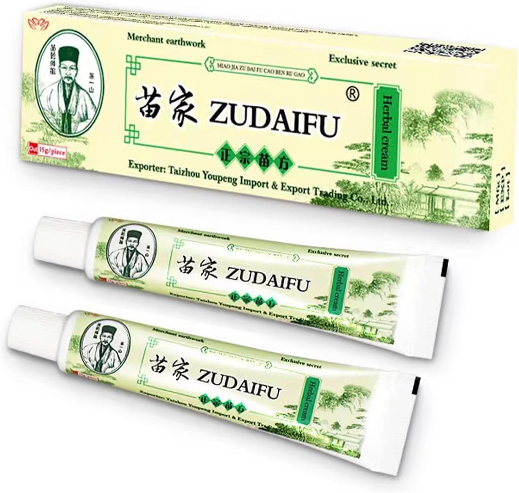2 Pcs Natural Chinese Herbal Eczema Cream, Eczema Relief Ointment for Full Body Itching, Dryness, Redness, Acne, Pimples, Blisters, Crusting, Flaasking and Sensitive Skin