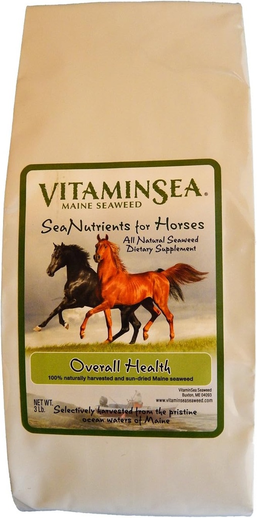 VITAMINSEA Horse Kelp Dried Seaweed Supplement | All Natural Dietary Nutrients for Horses | Kelp Flakes Rich in Vitamins, Trace Minerals, Amino Acids for Overall Health | 10 LB