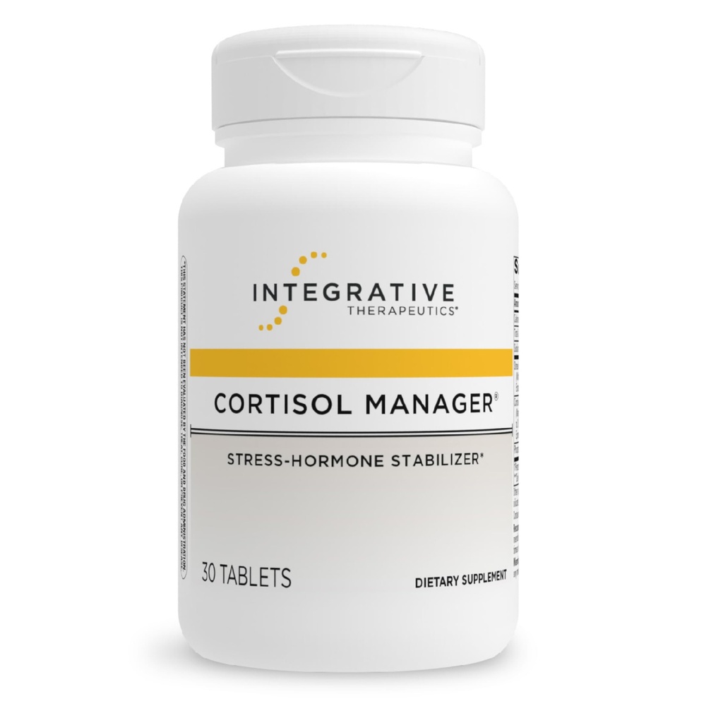 Integrative Therapeutics Cortisol Manager - Balance Cortisol & Support Relaxation for Restful Sleep* - Includes Ashwagandha & L-Theanine for Confidence with Less Stress* - 30 Tablets (15 Servings)