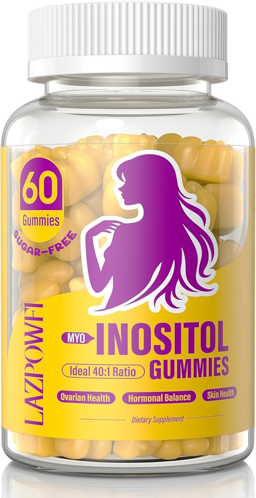 Inositol Gummies with Myo-Inositol & D-Chiro Inositol,Vitamin D3,Magnesium Glycinate& Zinc - Ideal 40:1 Ratio - 30 Day Supply-99