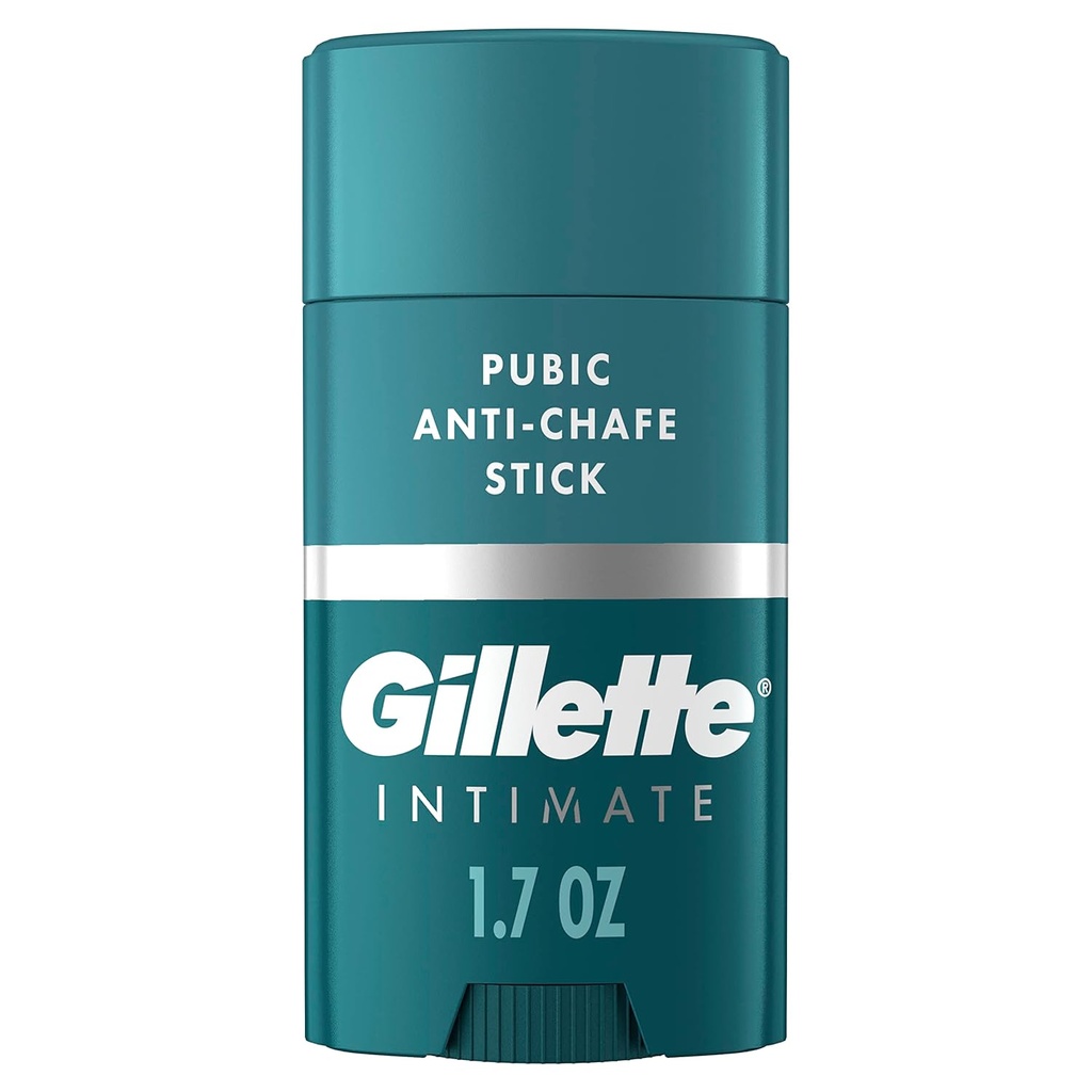 Gillette Intimate Pubic Anti-chafe Stick, Reduces Rubbing and Irritation, Pubic Anti-Chafing For Men, Easy Application, Dermatologist Tested