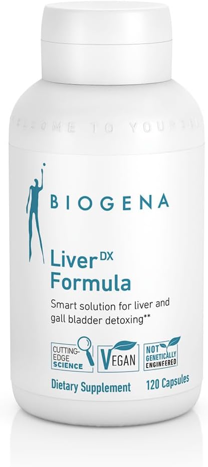BIOGENA WISSEN SCHAFFT GESUNDHEIT LiverDX Formula Supplement - Liver and Gall-Bladder Detoxing, Cleansing & Repair** (Milk Thistle, Artichoke & Dandelion Extract, Lecithin)