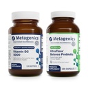 Metagenics Bundle - D3 5000 & UltraFlora Balance - 120 Softgels of D3 5000 for Immune Support, Bone Health & Heart Health - 120 Capsules of UltraFlora Balance for Digestive Health