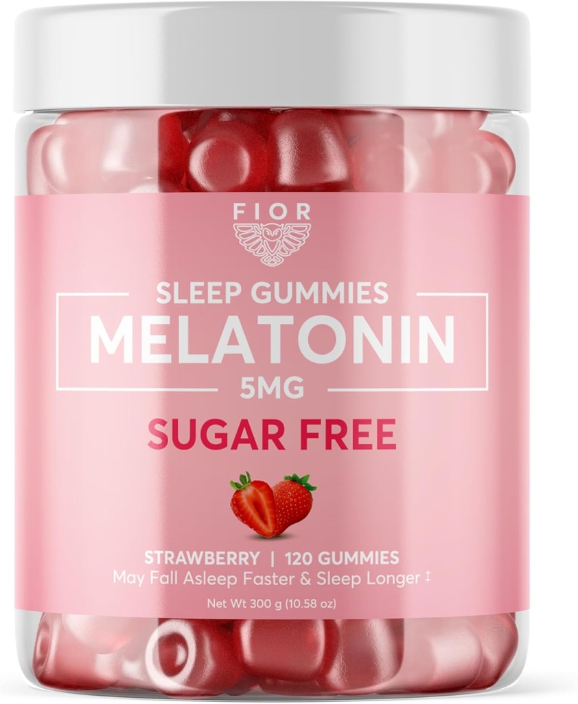 FIOR Melatonin Gummies (Sugar Free Strawberry, 120)